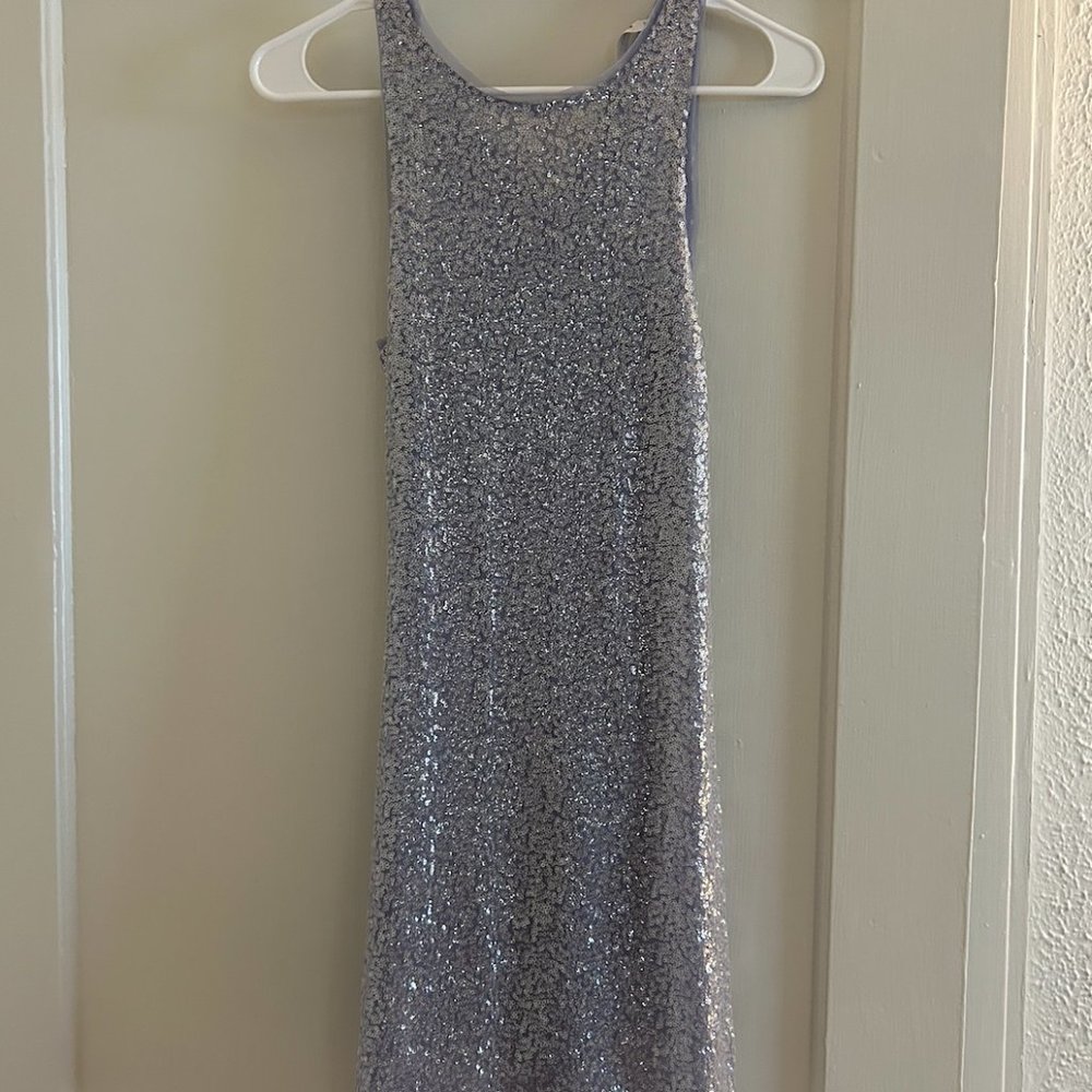 Mango purple sequin mini dress party cocktail dress